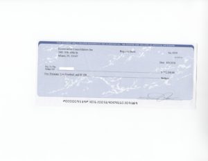 image of a check used in a financial scam targeted at seniors